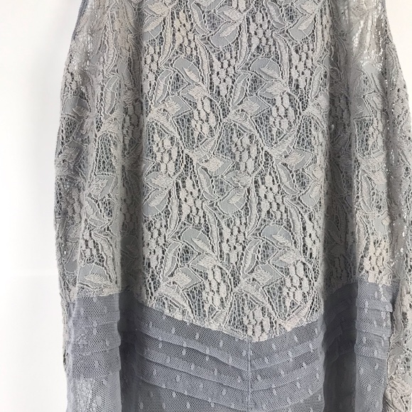 Free People Maisie Lace Tunic Top Blue Sleeveless - Picture 2 of 8